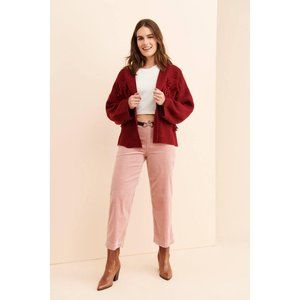 Raga Sloane Red Fringe Cardigan